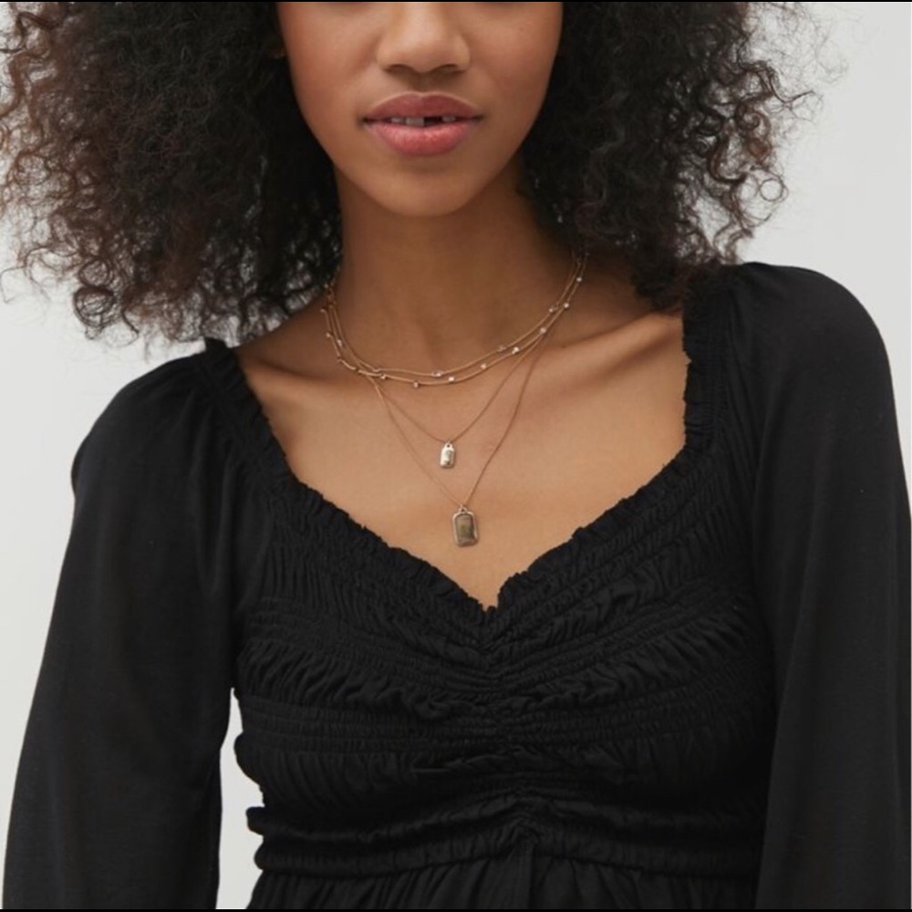 UO ruched rayon top